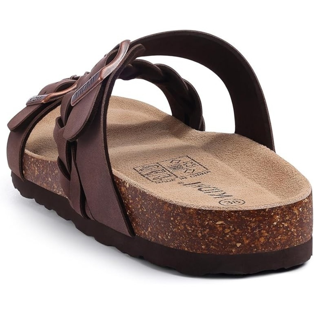Women's Arch Support Cork Sandals – Slip-On Slides with Buckle – Summer Comfort‎ - Picture 5 of 7